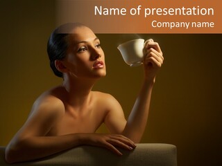 Drink Mug Enjoyment PowerPoint Template