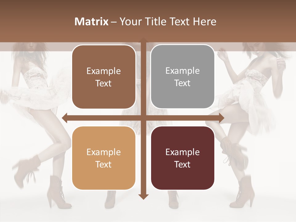 Three Beautiful Women In Short Dresses Posing For A Picture PowerPoint Template