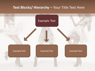 Three Beautiful Women In Short Dresses Posing For A Picture PowerPoint Template