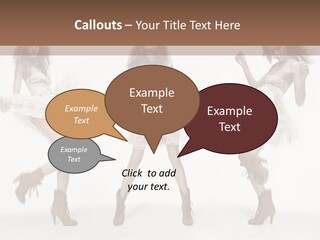Three Beautiful Women In Short Dresses Posing For A Picture PowerPoint Template