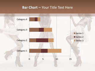 Three Beautiful Women In Short Dresses Posing For A Picture PowerPoint Template