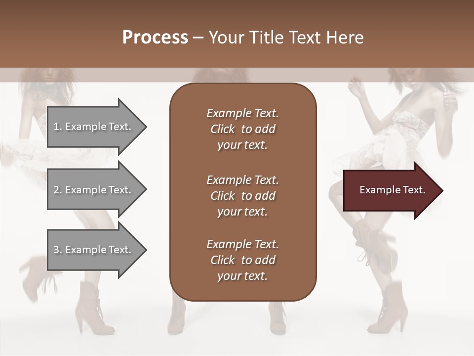 Three Beautiful Women In Short Dresses Posing For A Picture PowerPoint Template