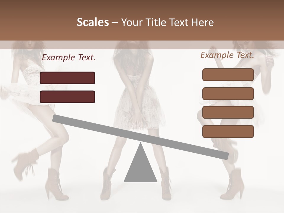 Three Beautiful Women In Short Dresses Posing For A Picture PowerPoint Template
