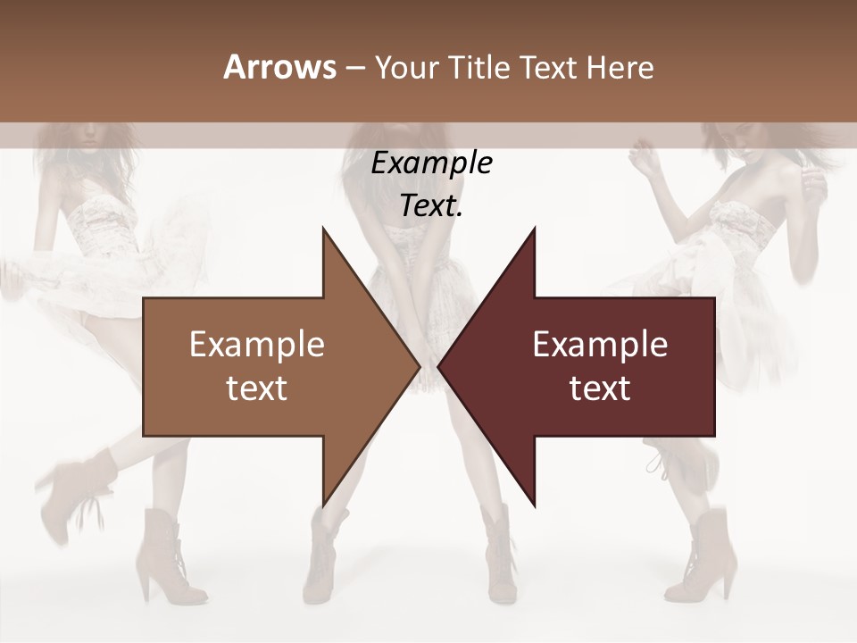 Three Beautiful Women In Short Dresses Posing For A Picture PowerPoint Template