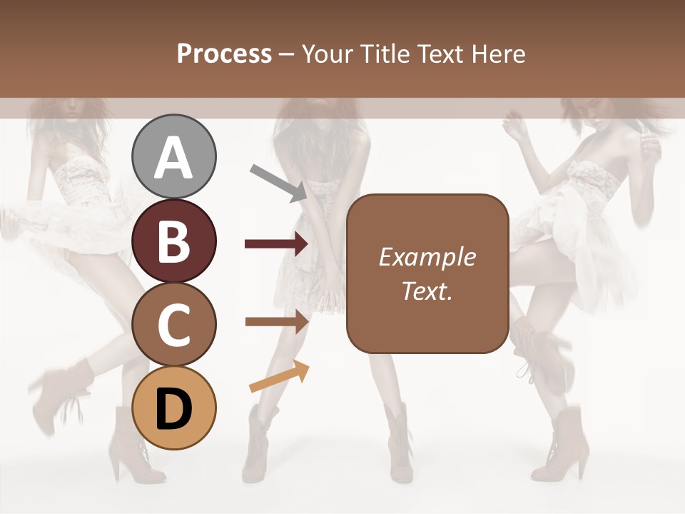 Three Beautiful Women In Short Dresses Posing For A Picture PowerPoint Template