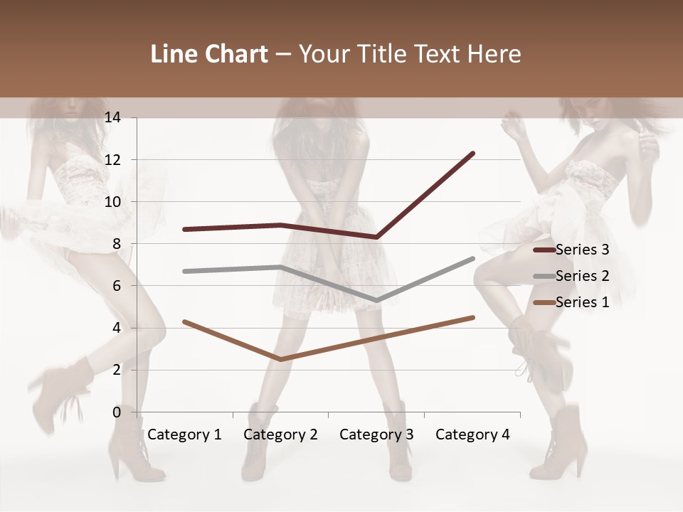 Three Beautiful Women In Short Dresses Posing For A Picture PowerPoint Template