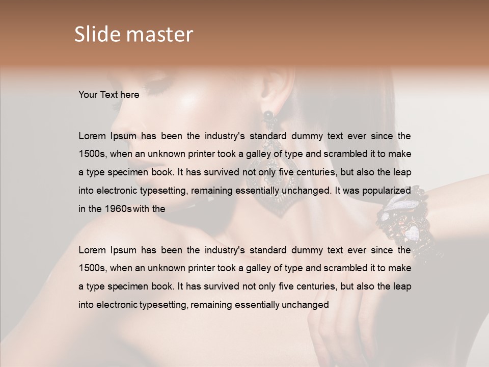 Girl Attractive Lady PowerPoint Template