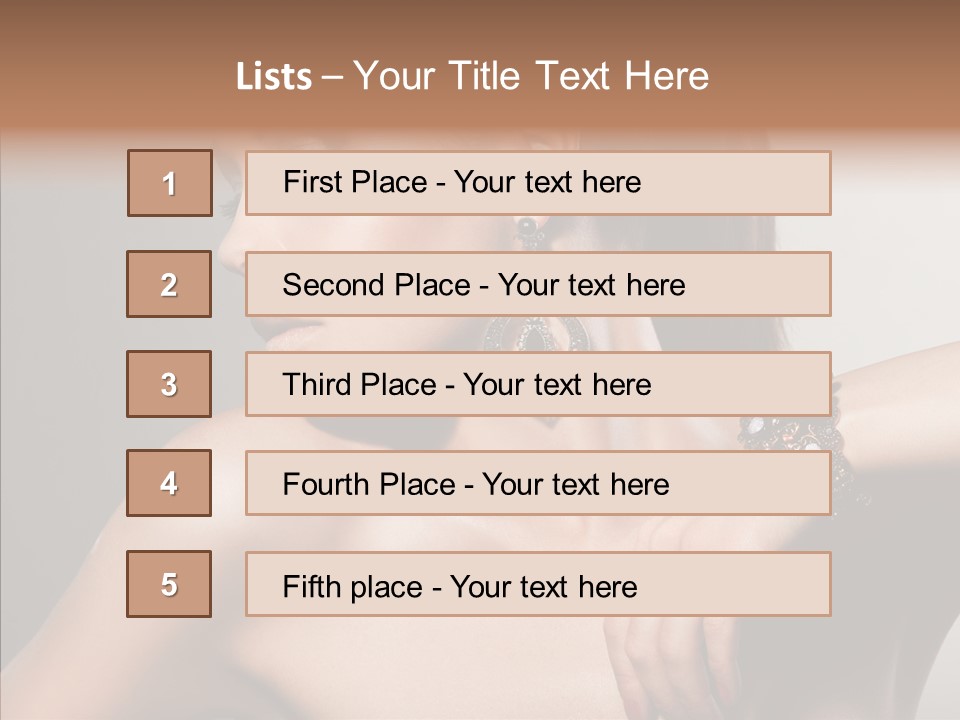 Girl Attractive Lady PowerPoint Template