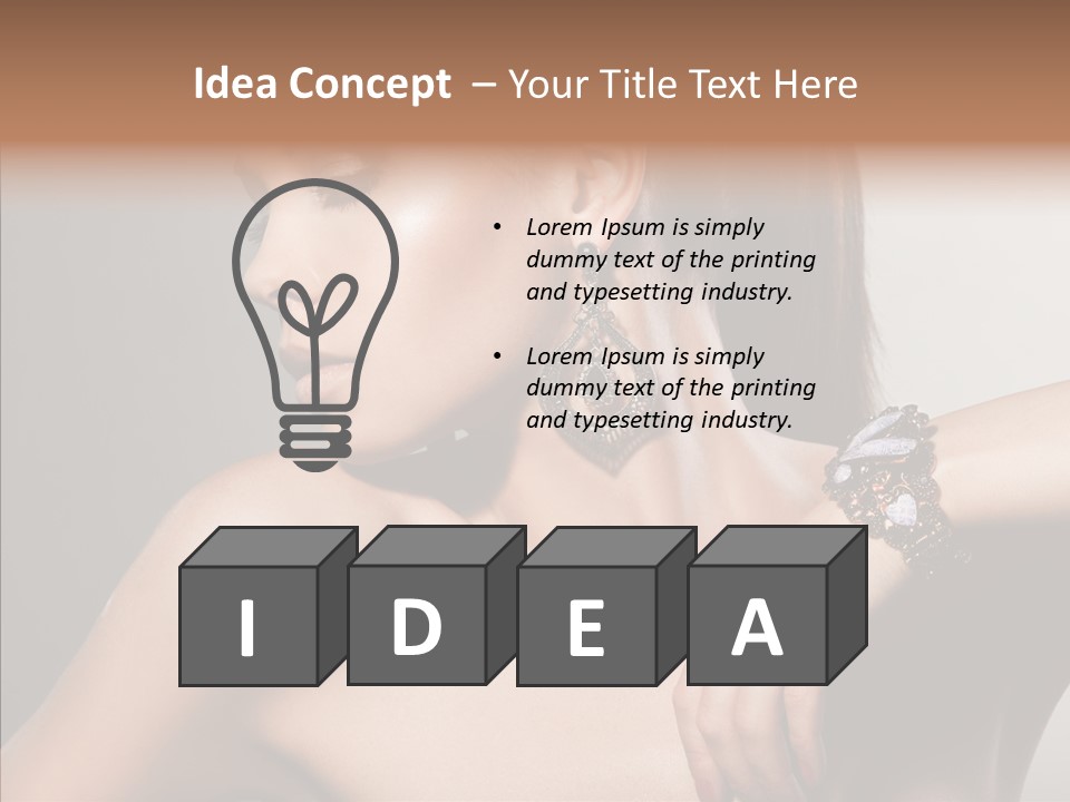 Girl Attractive Lady PowerPoint Template