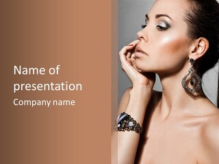 Jewelry Elegance Human PowerPoint Template