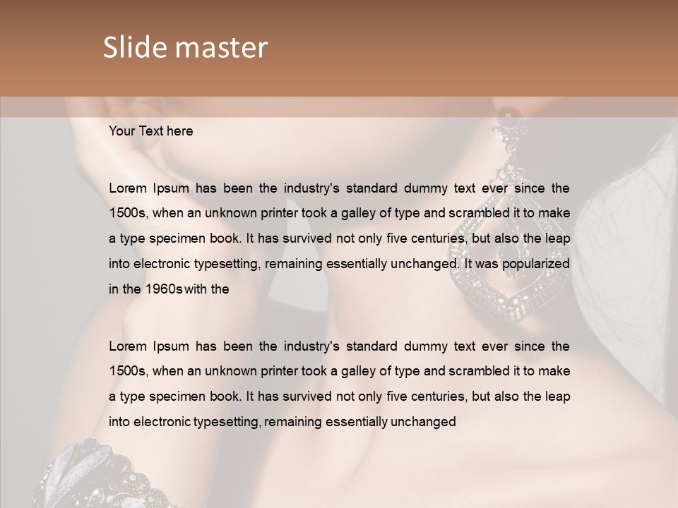 Jewelry Elegance Human PowerPoint Template