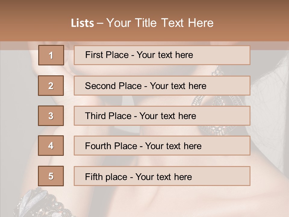 Jewelry Elegance Human PowerPoint Template