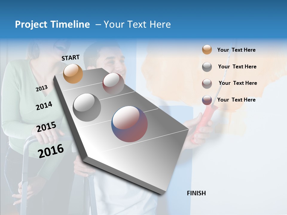 Cheerful Love Moving PowerPoint Template