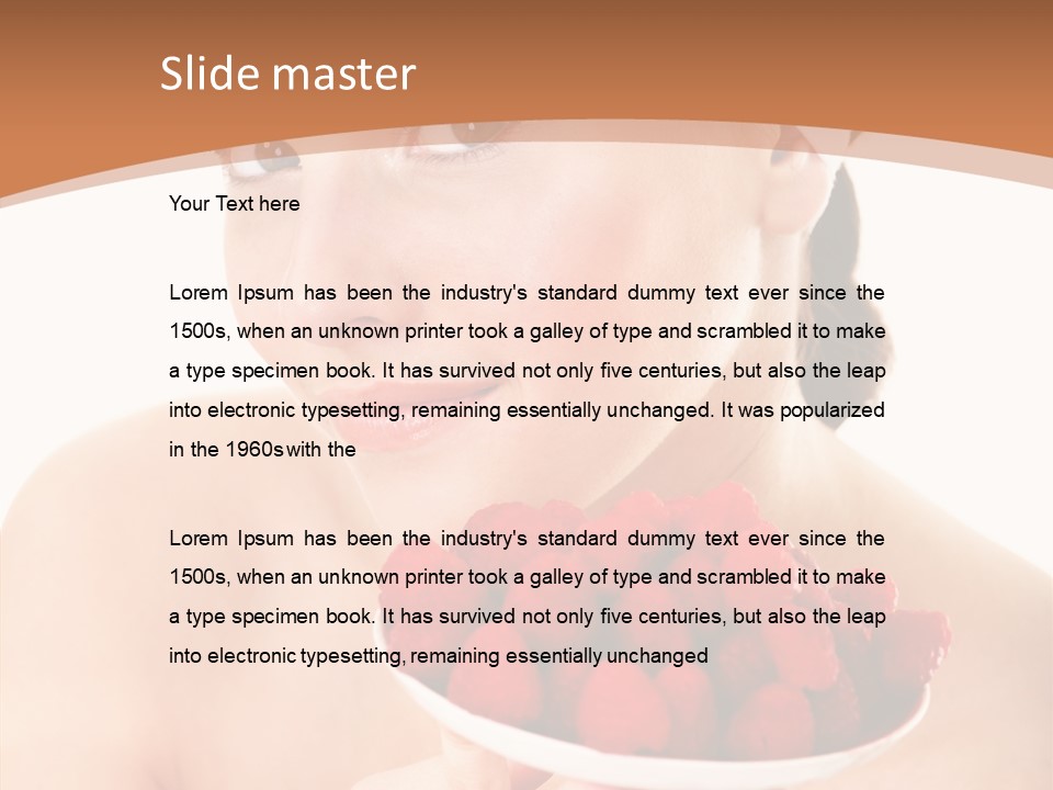 Young Home On White PowerPoint Template