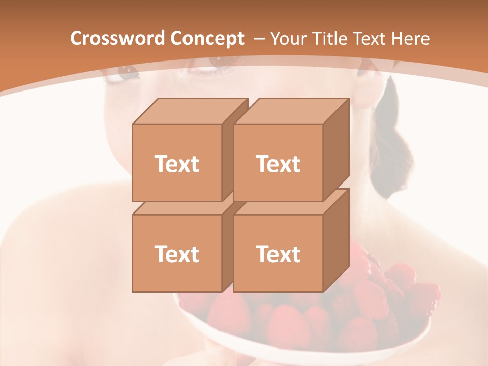 Young Home On White PowerPoint Template