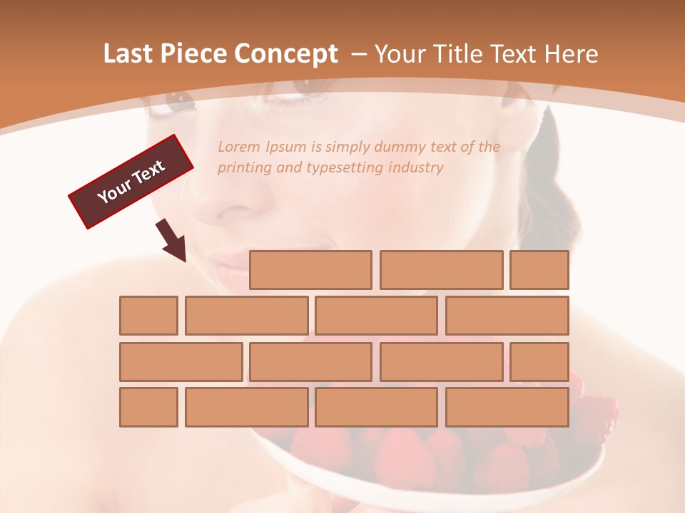 Young Home On White PowerPoint Template