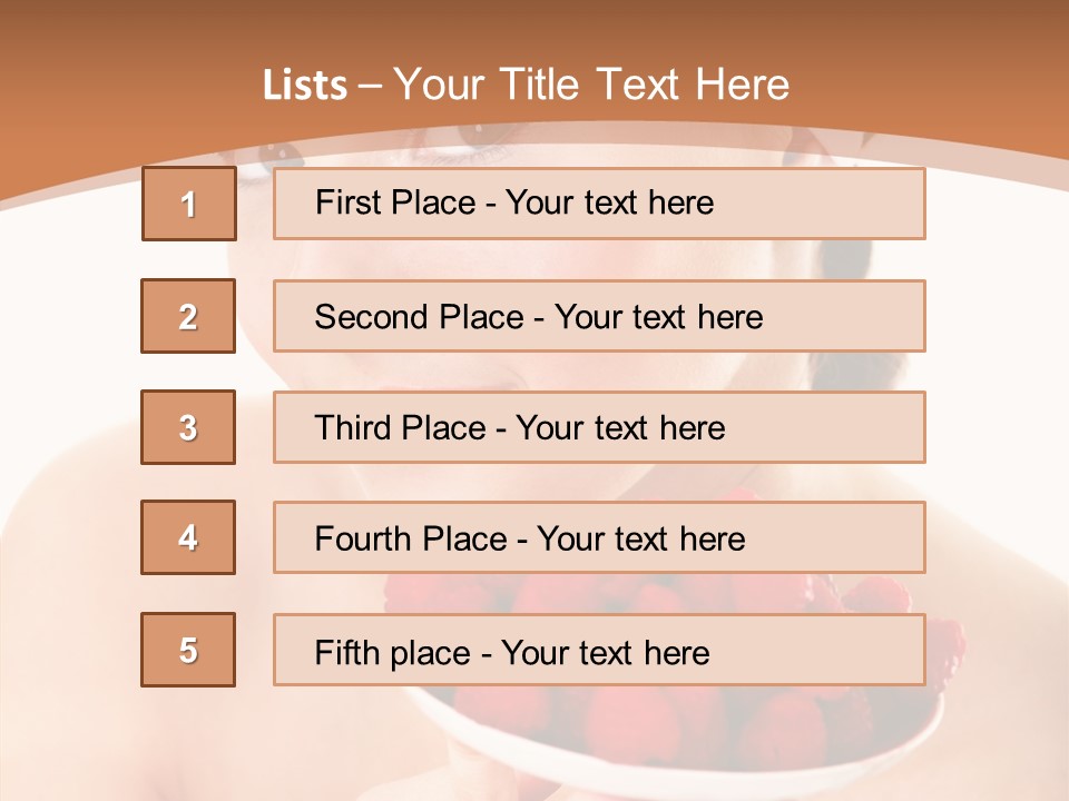 Young Home On White PowerPoint Template