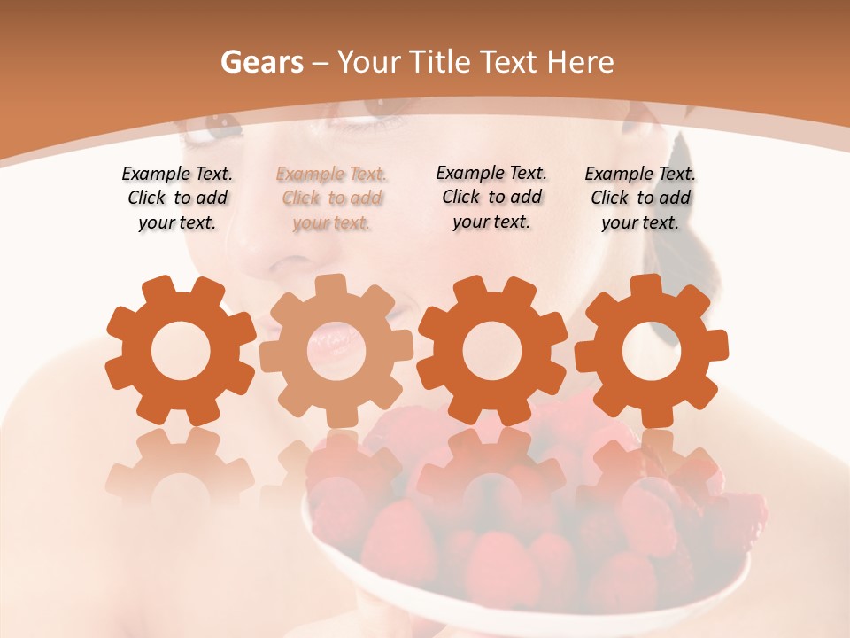 Young Home On White PowerPoint Template