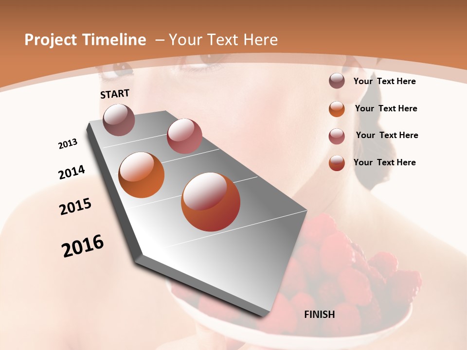 Young Home On White PowerPoint Template