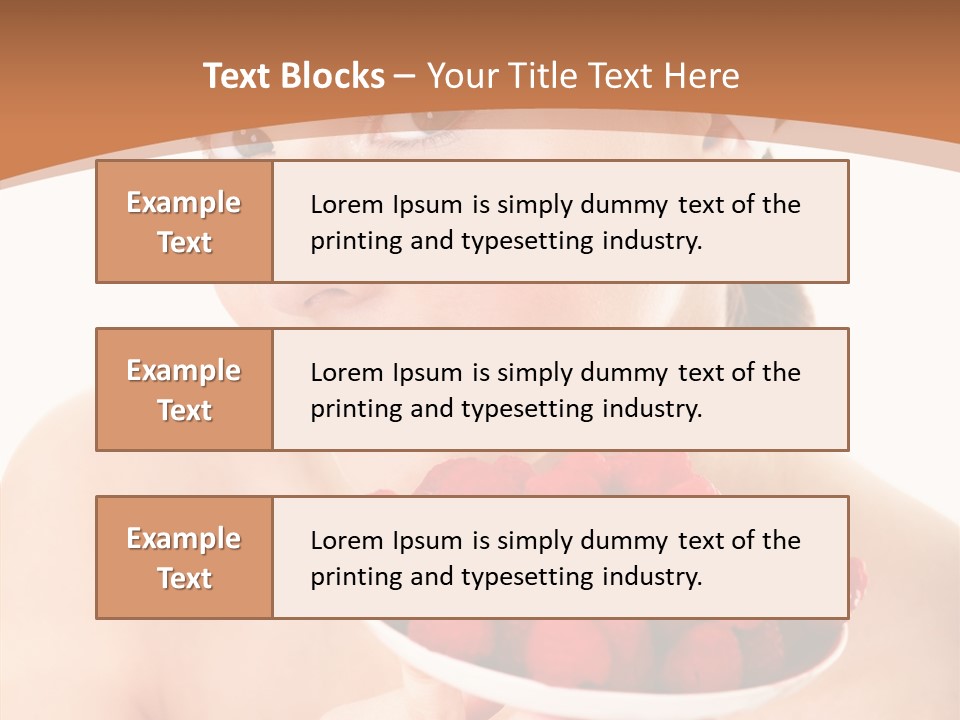 Young Home On White PowerPoint Template