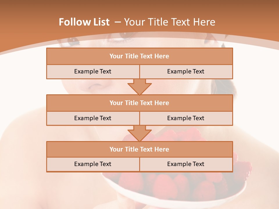 Young Home On White PowerPoint Template