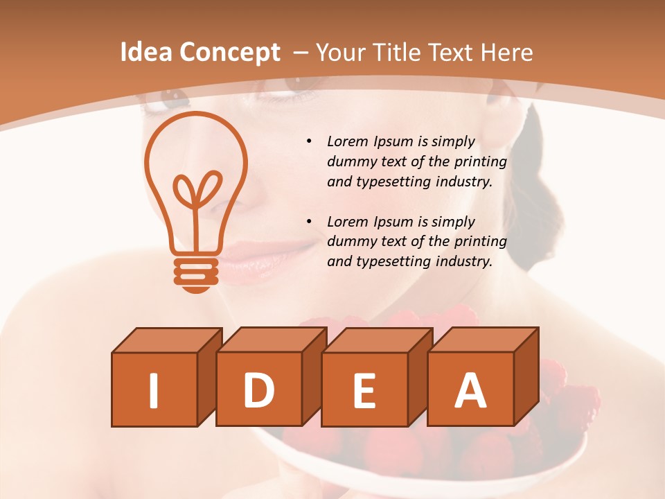 Young Home On White PowerPoint Template