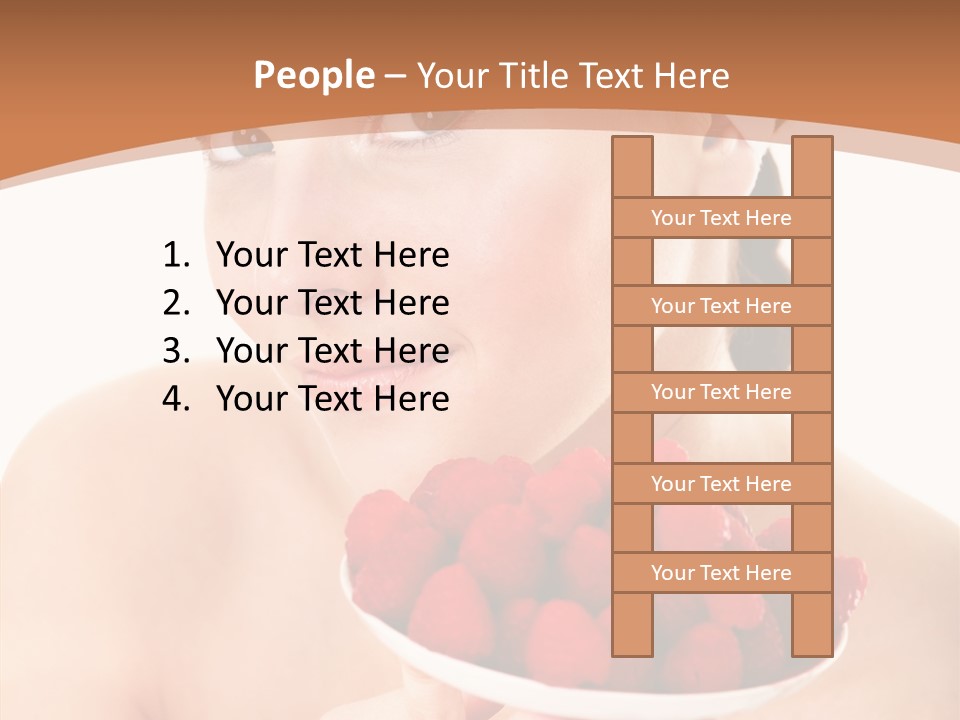 Young Home On White PowerPoint Template