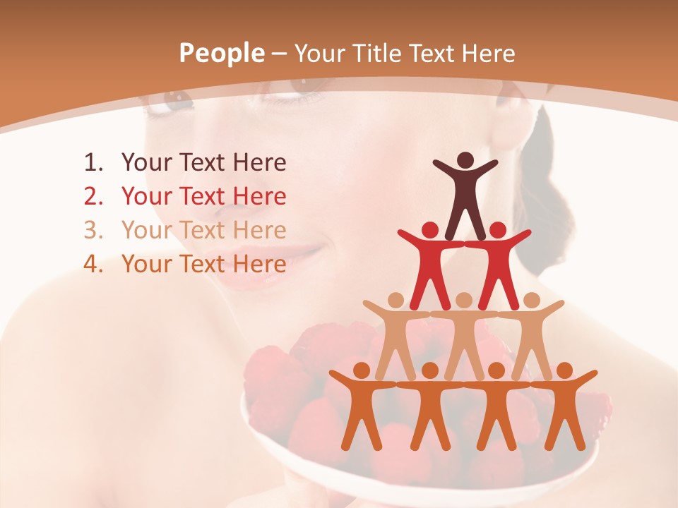 Young Home On White PowerPoint Template