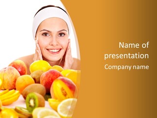 Exfoliate Beauty Apricot PowerPoint Template