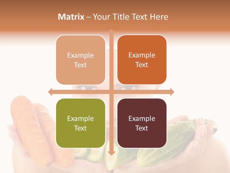 Massage Cucumber Woman PowerPoint Template