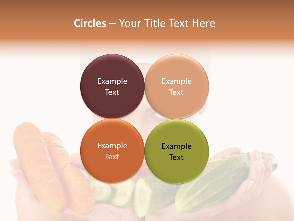 Massage Cucumber Woman PowerPoint Template