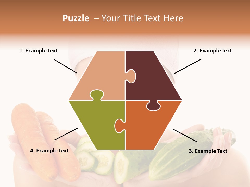 Massage Cucumber Woman PowerPoint Template