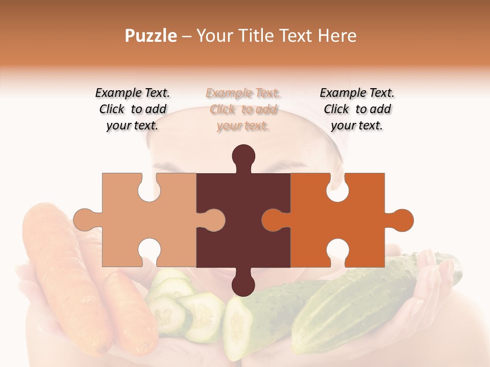 Massage Cucumber Woman PowerPoint Template