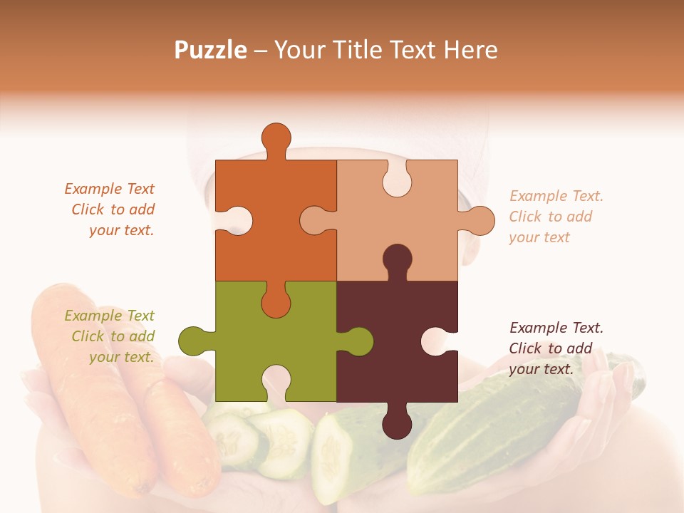 Massage Cucumber Woman PowerPoint Template