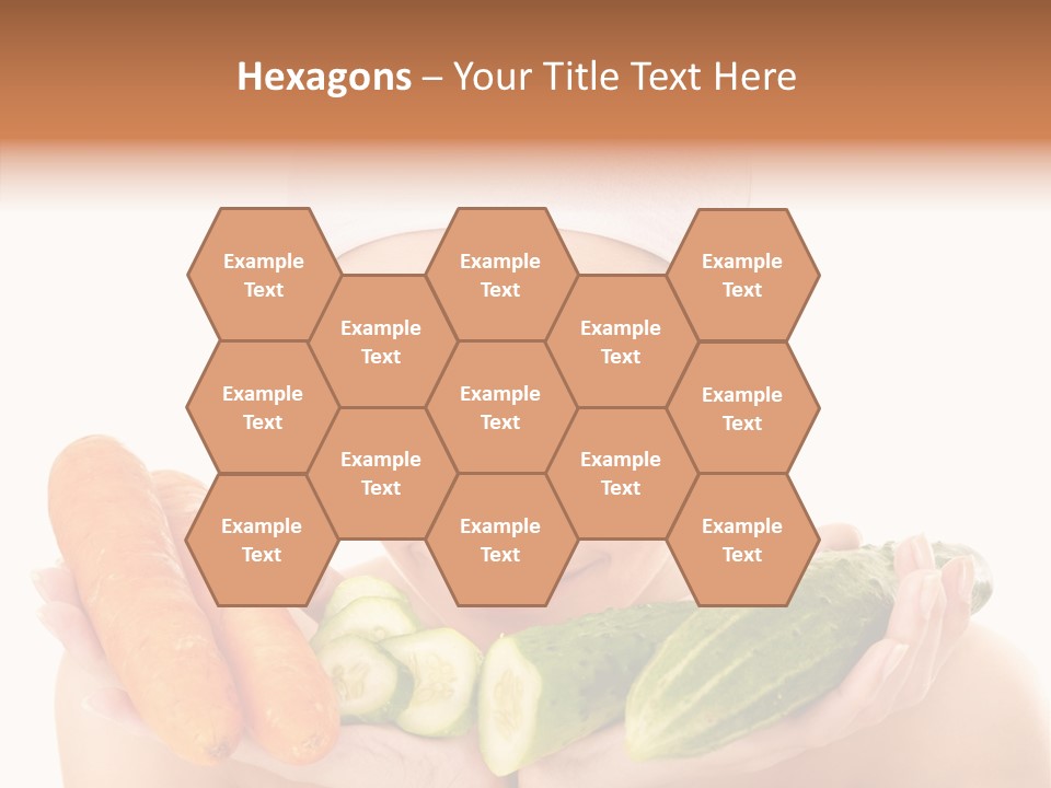 Massage Cucumber Woman PowerPoint Template