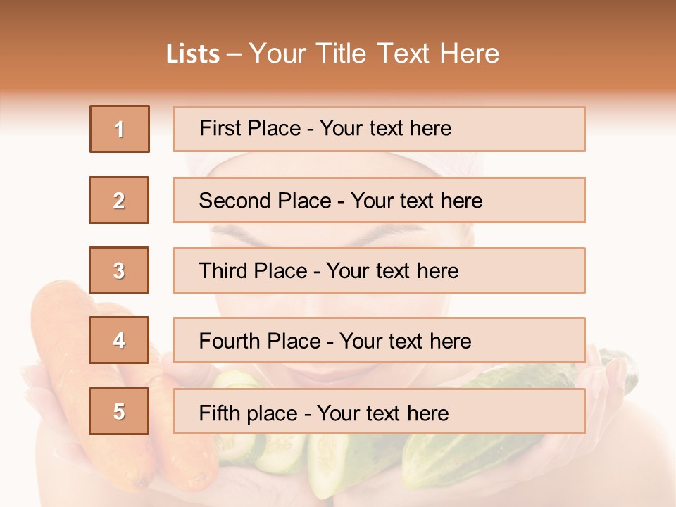 Massage Cucumber Woman PowerPoint Template
