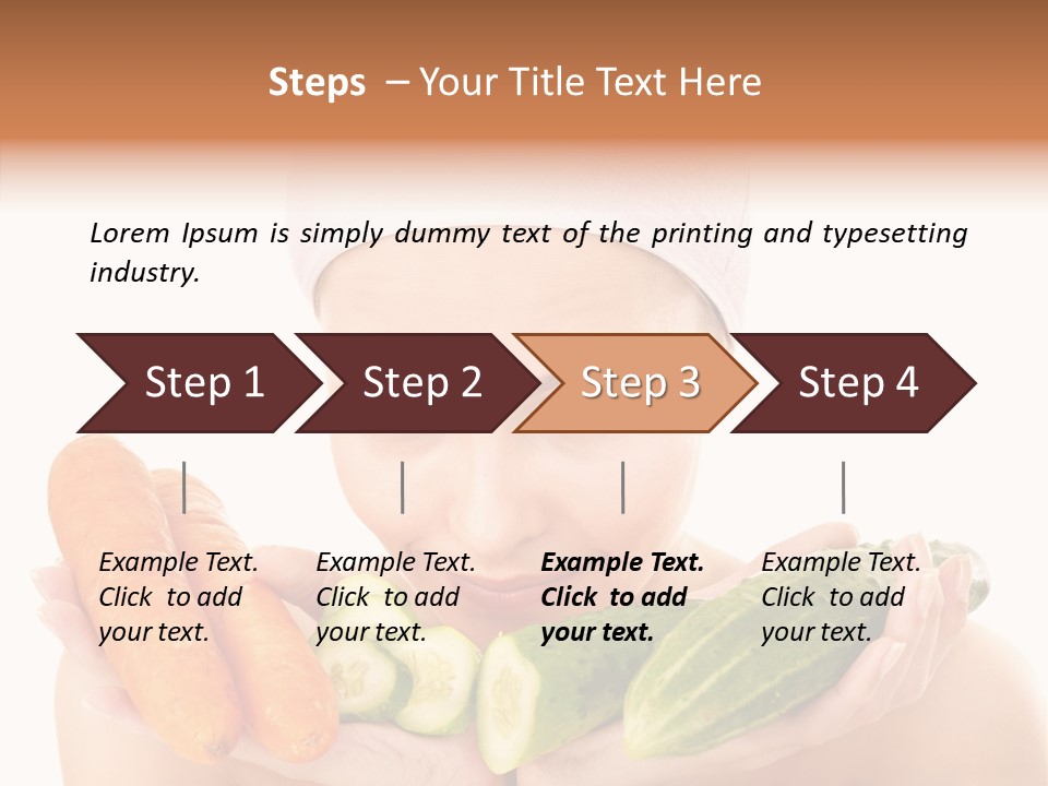 Massage Cucumber Woman PowerPoint Template