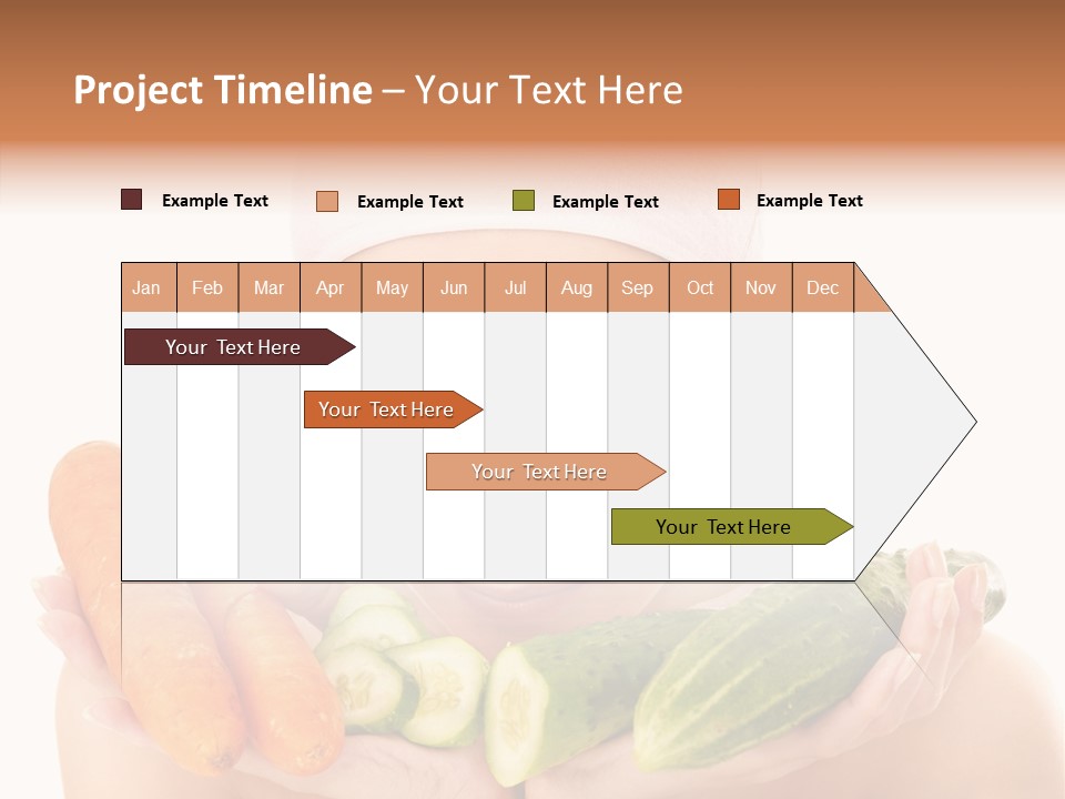 Massage Cucumber Woman PowerPoint Template