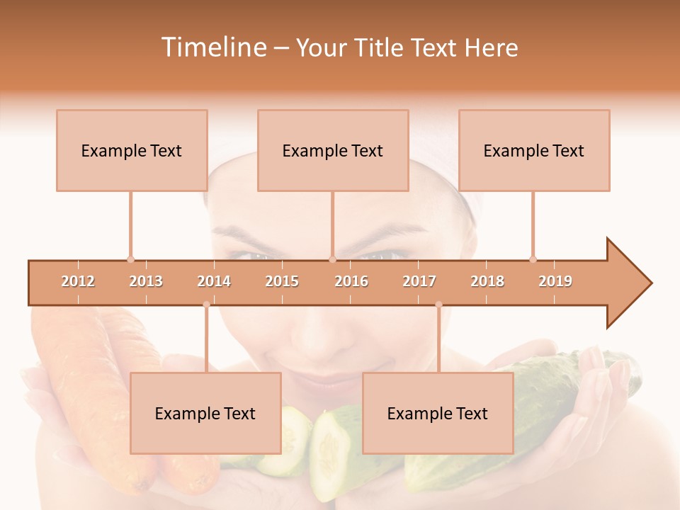 Massage Cucumber Woman PowerPoint Template