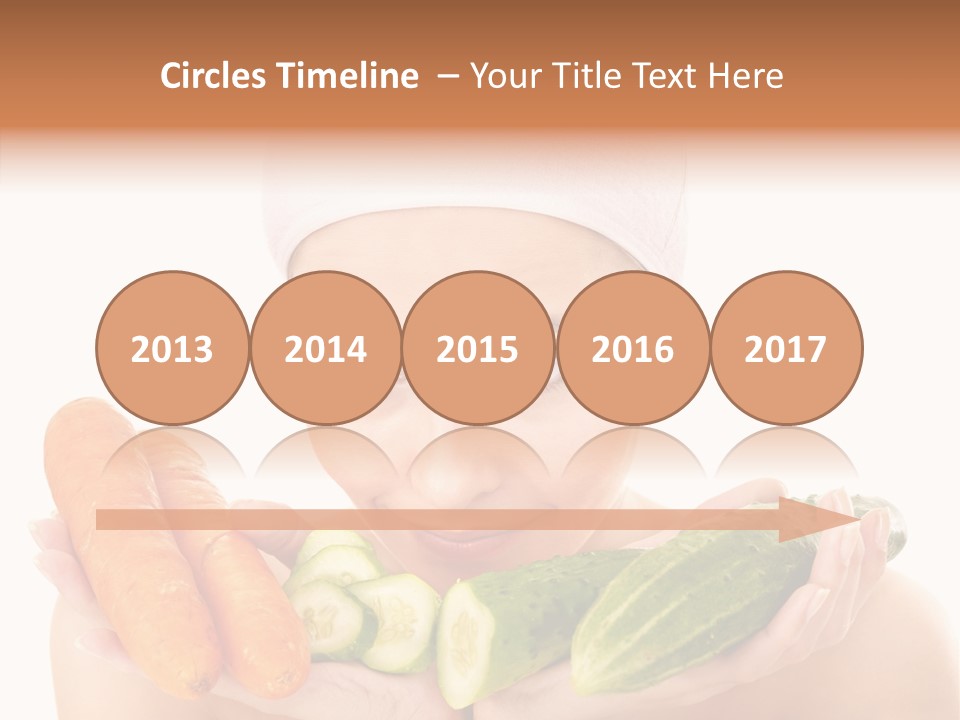 Massage Cucumber Woman PowerPoint Template