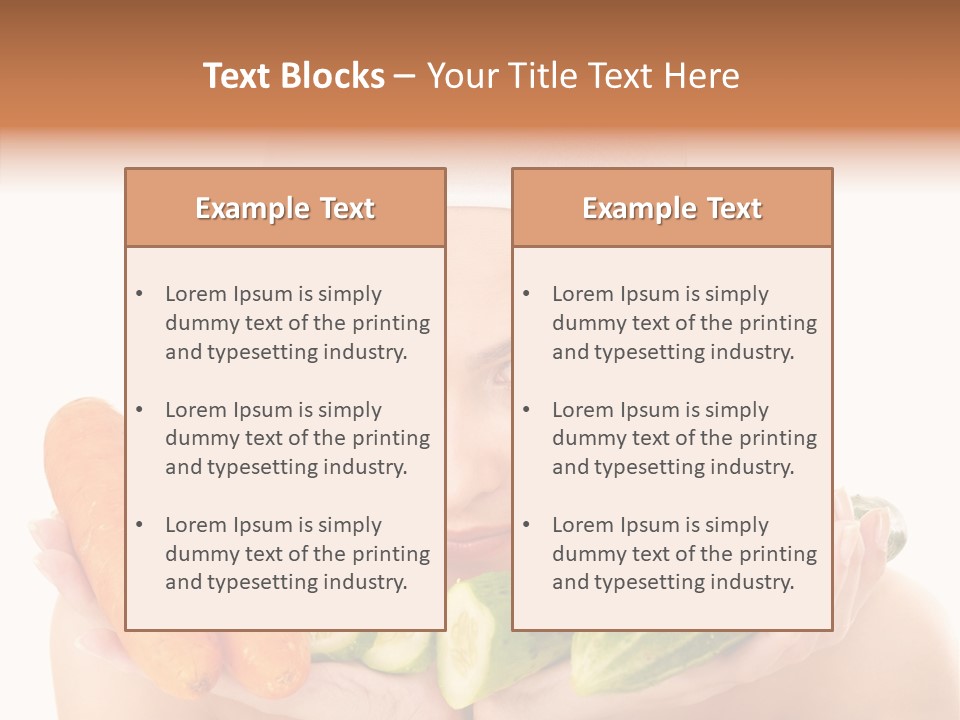 Massage Cucumber Woman PowerPoint Template