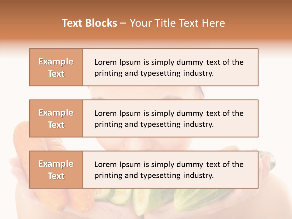 Massage Cucumber Woman PowerPoint Template