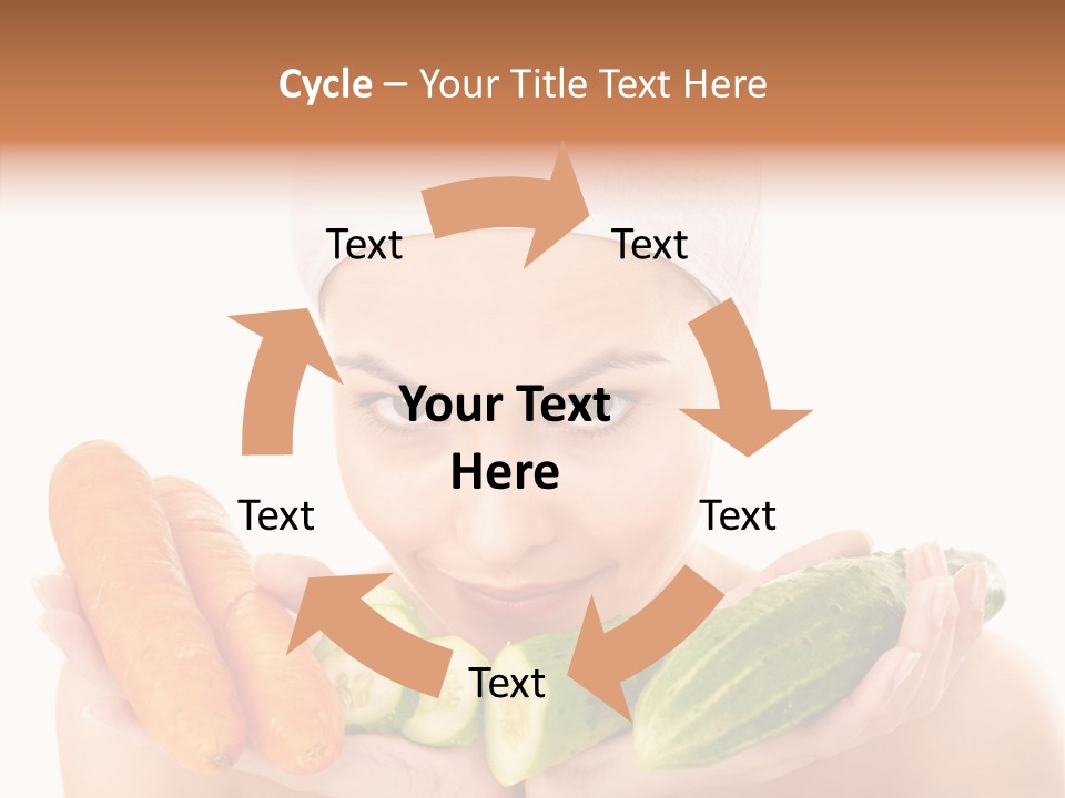 Massage Cucumber Woman PowerPoint Template