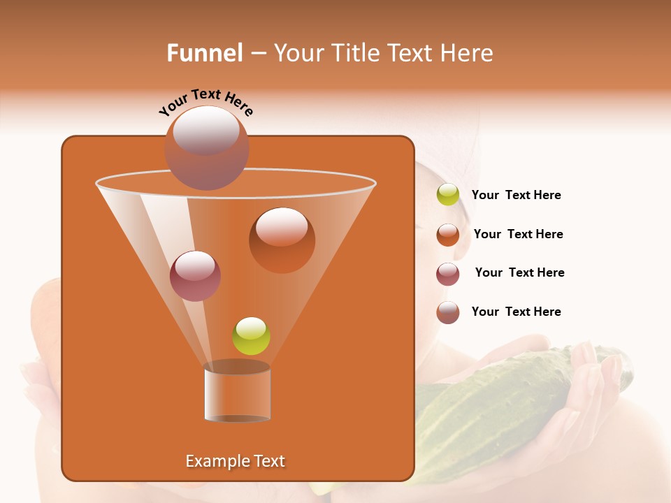 Massage Cucumber Woman PowerPoint Template