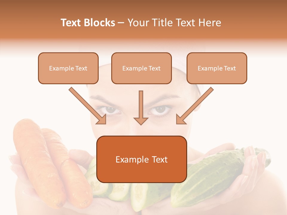 Massage Cucumber Woman PowerPoint Template