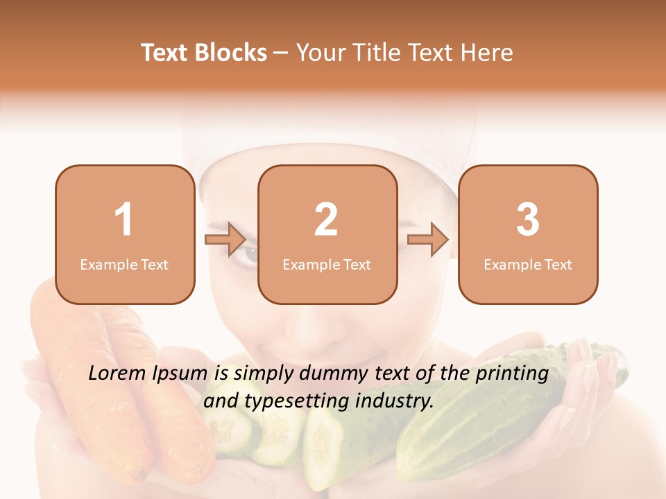 Massage Cucumber Woman PowerPoint Template