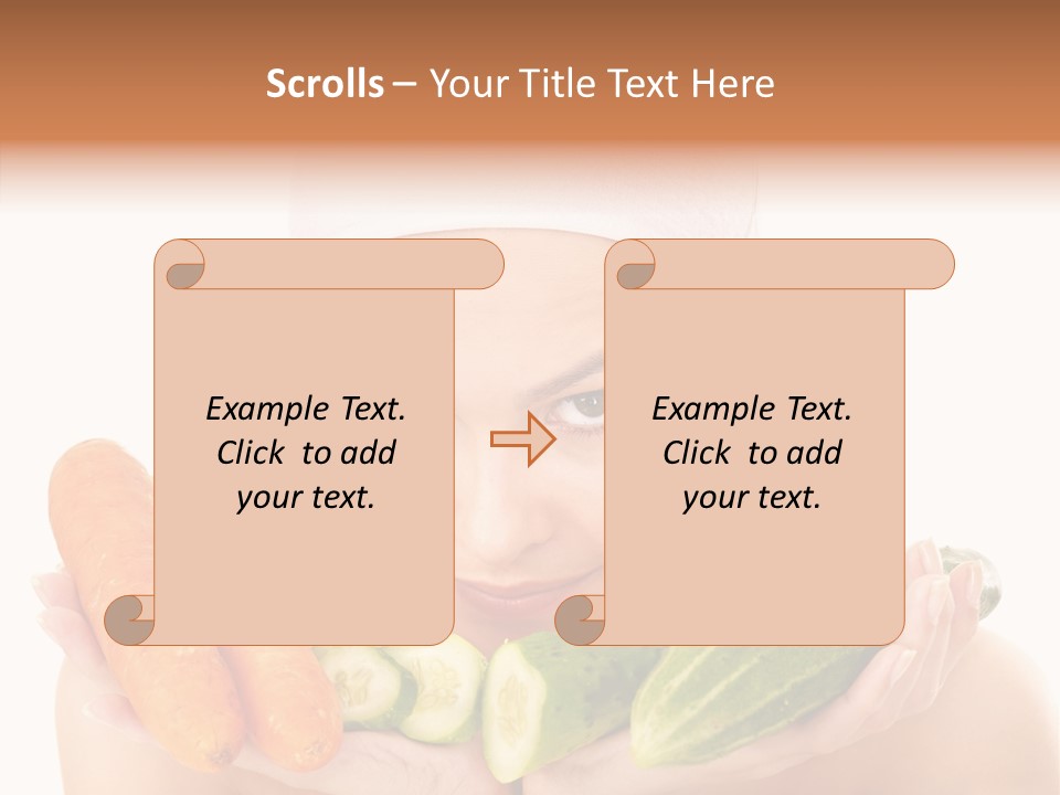 Massage Cucumber Woman PowerPoint Template