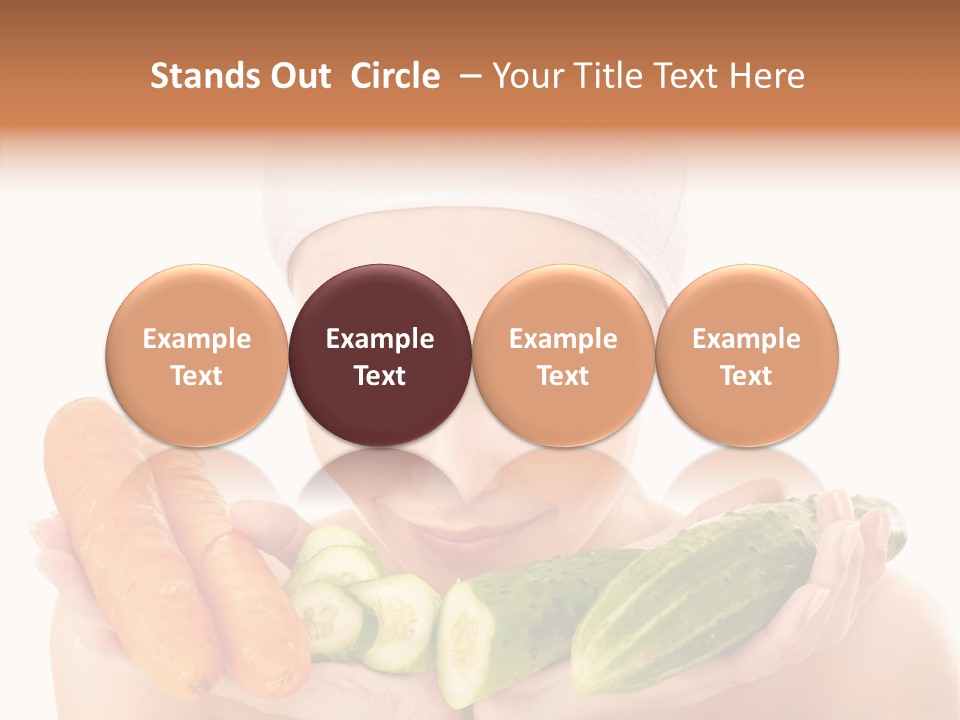 Massage Cucumber Woman PowerPoint Template