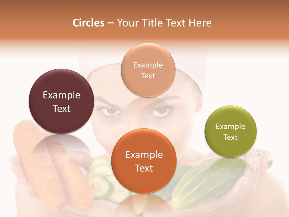 Massage Cucumber Woman PowerPoint Template