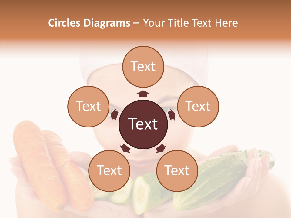 Massage Cucumber Woman PowerPoint Template